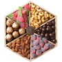 6 Section Candy, Nuts & Chocolate Wooden Platter