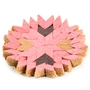 Handcrafted Pink Peanut Diamond Chew Platter - Medium