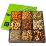 Holiday 9 Section Gourmet Nuts Wood Tray