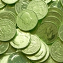 Kiwi Green Chocolate Coins - 1 LB Bag