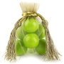 Green Mesh Favor Bags With Tassels - 12CT
