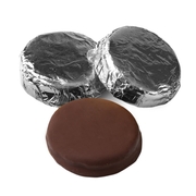 Wrapped Chocolate Coated Sandwich Cookies - Silver Foil