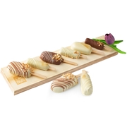 Shavuos Dairy Long Truffle Pops Wooden Gift Tray