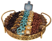 Hanukkah Mirror Tray Gift Basket - Israel Only