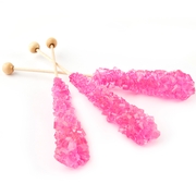 Pink Wrapped Rock Candy Crystal Sticks