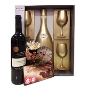 Passover Wine Clock Gift Basket - Israel Only