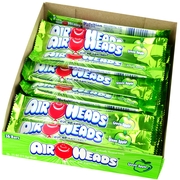 Green Apple AirHeads Taffy Candy Bars - 36CT Case 