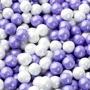 Lavender & White Shimmer Pearl Sixlets