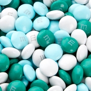 Light Blue, Teal & White M&M's Chocolate Candy 