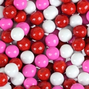 Red, Hot Pink & White Sixlets 