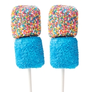 Chocolate Dipped Marshmallow Pop - Blue Crystals