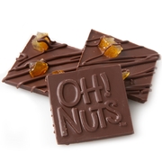Oh! Nuts Candied Orange Dark Chocolate Bark Square