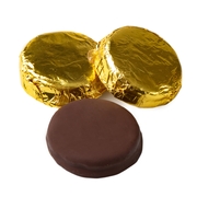 Wrapped Chocolate Coated Sandwich Cookies - Gold Foil