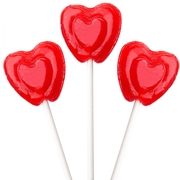 Cherry Heart Lollipops