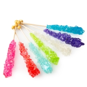 Wholesale Colorful Assorted Unwrapped Rock Candy Swizzle Sticks - 120CT Case