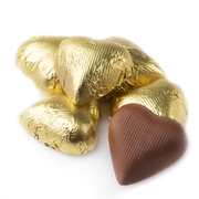 Gold Foiled Milk Heart Shaped Chocolate