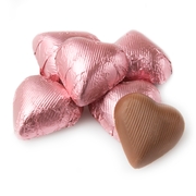 Light Pink Foiled Hearts shaped Chocolate