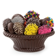 Chocolate Covered Cookies In Chocolate Basket