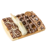 Shavuos Dairy Truffle & Pops Wooden Cutting Board Gift Tray