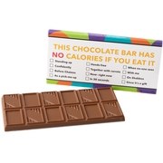 'This Chocolate Bar has No Calories If You Eat It ...' Humor Chocolate Bar Favor