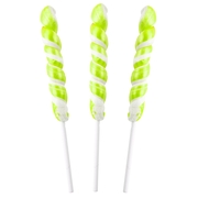Mini Bright Green & White Unicorn Lollipops - 24CT