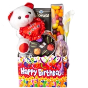 Happy Birthday Teddy Bear Gift Basket