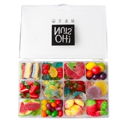Colorful Candy Lucite Sectional Gift Basket
