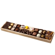 Sukkot Long Chocolate Wood Tray - 16
