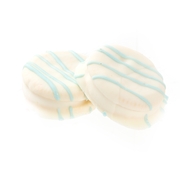 White&Blue Chocolate Coated Sandwich Cookies