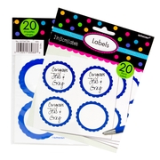 Royal Blue Favor Sticker Labels 20ct