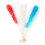Patriotic Wrapped Rock Candy Crystal Sticks