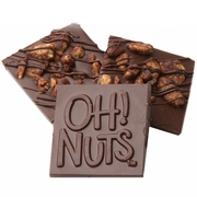 Oh! Nuts Honey Pecans Dark Chocolate Bark Square