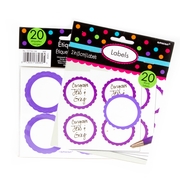 Purple Favor Sticker Labels 20ct