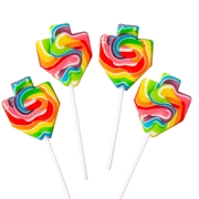 Rainbow Hanukkah Twisty Dreidel Lollipops - 24CT Tub