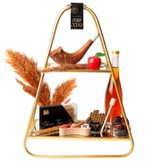 Rosh Hashanah Triangle Luxury Mirrored Display Gift Basket