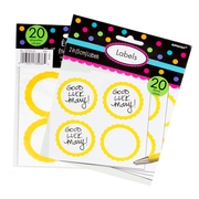 Yellow Favor Sticker Labels 20ct