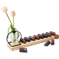 Shavuos Non-Dairy Large Truffle Logs Wooden Gift Tray 