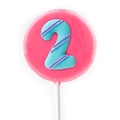 '2' Number Hard Candy Lollipop