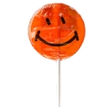 Orange Smiley Face Lollipops - 5CT