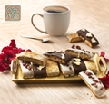 Rosh Hashanah Handmade Chocolate Biscotti Gift Box - 3 Variety / 12CT