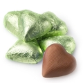 Leaf Green Foiled Milk Chocolate Hearts shaped 
