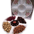 Ceramic 5 Sectional Chocolates and Nuts - Israel Only