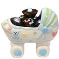 Baby Boy Ceramic Carriage