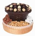 Round Dark Chocolate & Nut Gift Basket