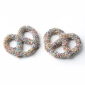 Chocolate Covered Pretzels with Rainbow Nonpareils - 10CT Box