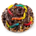 Chocolate Pretzel Pie With Gummy Snakes - 8 Inch