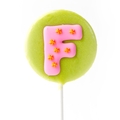 'F' Letter Hard Candy Lollipop