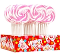 Light Pink & White Swirl Whirly Pops - Bubble Gum