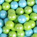 Powder Blue & Lime Green Shimmer Mini Gumballs