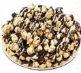 Chocolate Drizzled Caramel Popcorn Pie